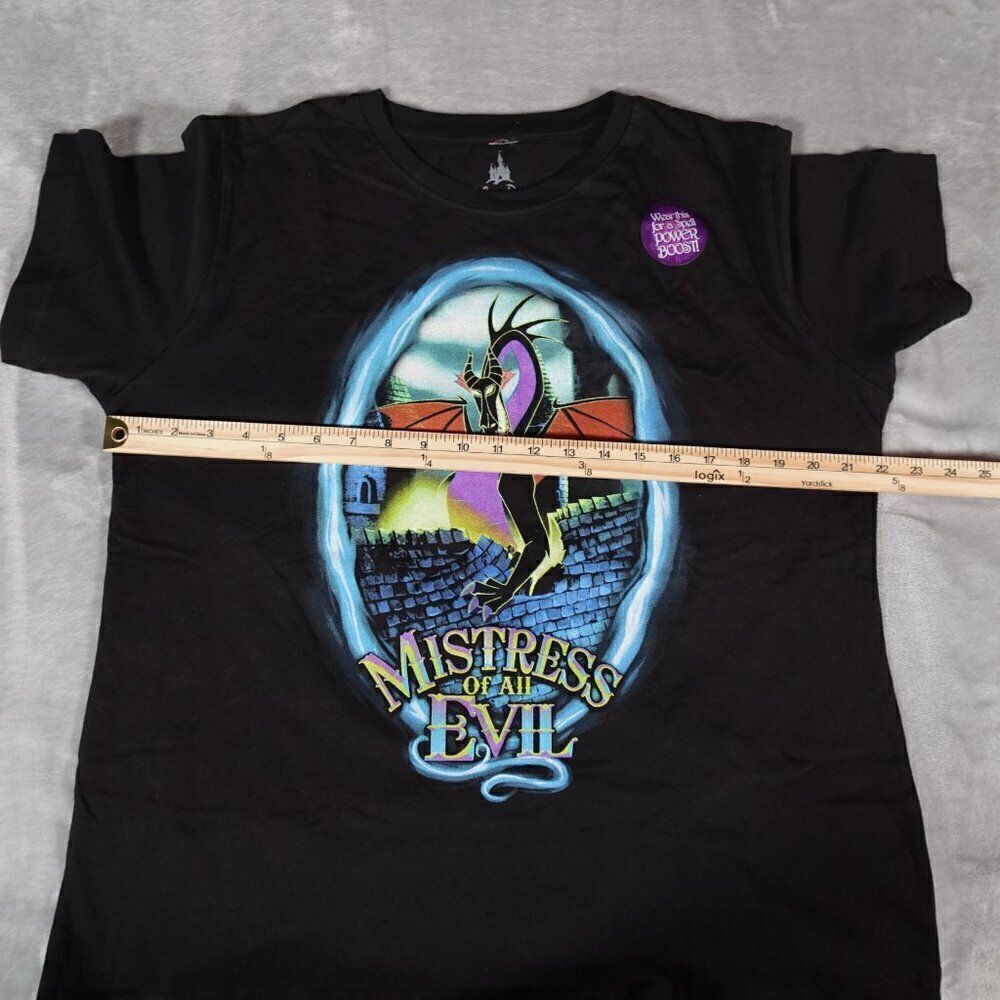 Disney Parks Mistress Of All Evil Villain T Shirt Womens XL Cartoon Black NWT - Picture 7 of 9